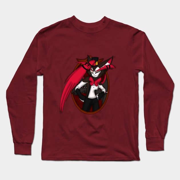 Hazbin Hotel Husk Portrait Long Sleeve T-Shirt by Thehazbeansky1